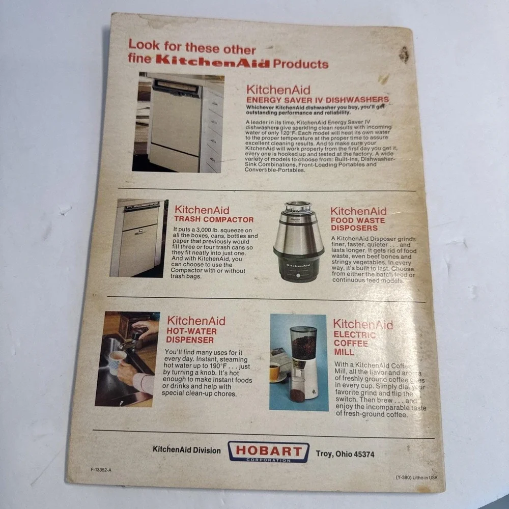VTG‎ 1970s KitchenAid Electric Housewares Recipes & Instructions BOOKLET